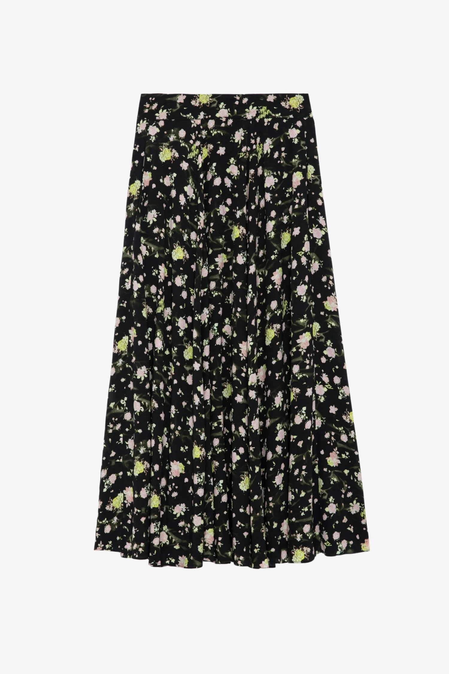 Zadig & Voltaire Joyo Soft Crinkle Roses Skirt Black 7 Zadig & Voltaire Joyo Soft Crinkle Roses Skirt Black - Image 5