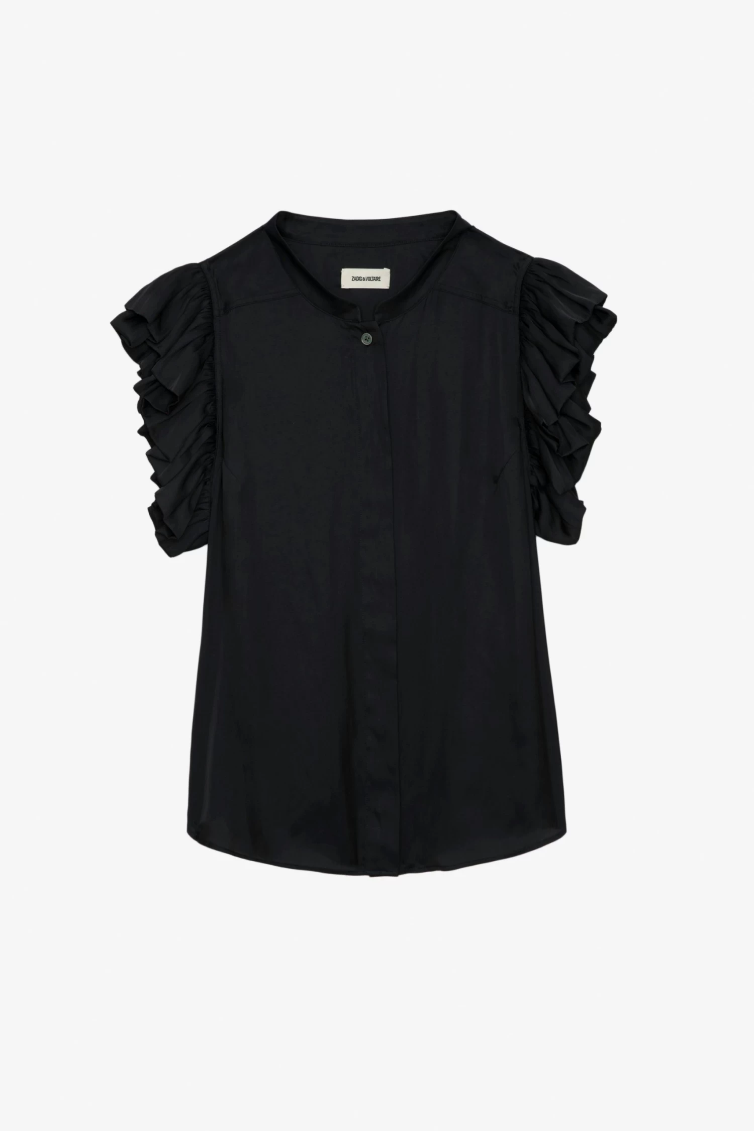 Zadig & Voltaire Tiza Satin Top Black 7 Zadig & Voltaire Tiza Satin Top Black - Image 5