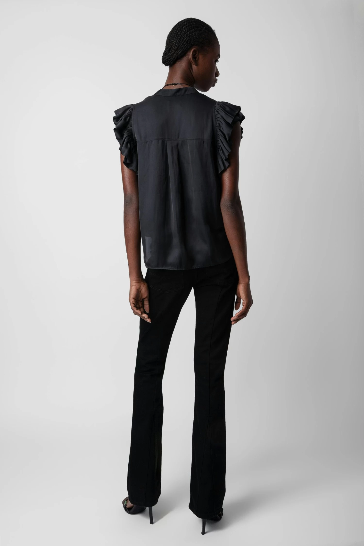 Zadig & Voltaire Tiza Satin Top Black 6 Zadig & Voltaire Tiza Satin Top Black - Image 4