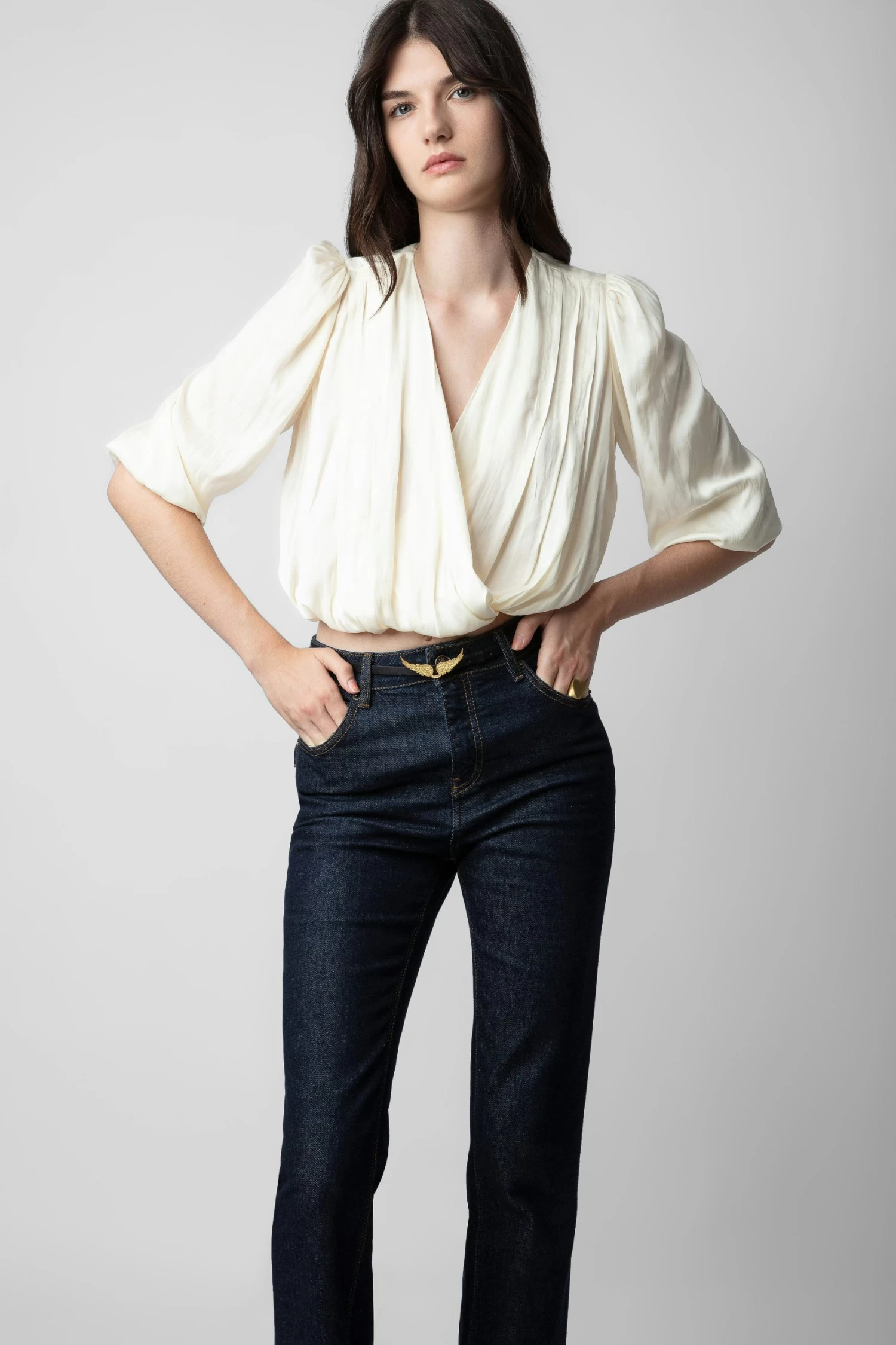 Zadig & Voltaire Tyfon Satin Top Sugar 4 Zadig & Voltaire Tyfon Satin Top Sugar - Image 2