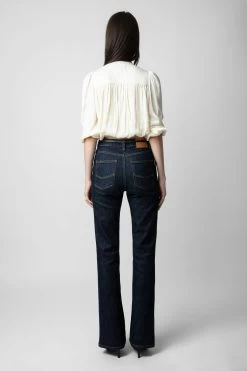 Zadig & Voltaire Tyfon Satin Top Sugar 10 Zadig & Voltaire Tyfon Satin Top Sugar -Trendy Threads Deals WWTO00213 SUGAR 5