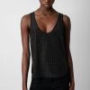 Zadig & Voltaire Carys Diamanté Silk Top Black -Trendy Threads Deals WWTO00222 NOIR 2