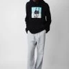 Zadig & Voltaire Sancho Photoprint Sweatshirt Black 1 Zadig & Voltaire Sancho Photoprint Sweatshirt Black -Trendy Threads Deals jmss00239 noir 3