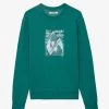Zadig & Voltaire Simba Sweatshirt Aqua -Trendy Threads Deals jmss00240 aqua
