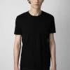 Zadig & Voltaire Stockholm T-Shirt Black 1 Zadig & Voltaire Stockholm T-Shirt Black -Trendy Threads Deals jmts00023 noir 2
