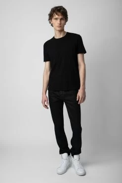 Zadig & Voltaire Stockholm T-Shirt Black -Trendy Threads Deals jmts00023 noir 3