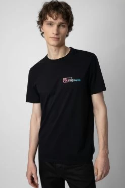 Zadig & Voltaire Ted Photoprint T-shirt Black -Trendy Threads Deals jmts00636 noir 2