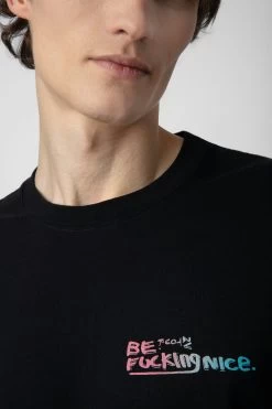 Zadig & Voltaire Ted Photoprint T-shirt Black -Trendy Threads Deals jmts00636 noir 4