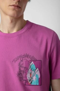 Zadig & Voltaire Ted Photoprint T-shirt Anemone -Trendy Threads Deals jmts00637 anemone 4