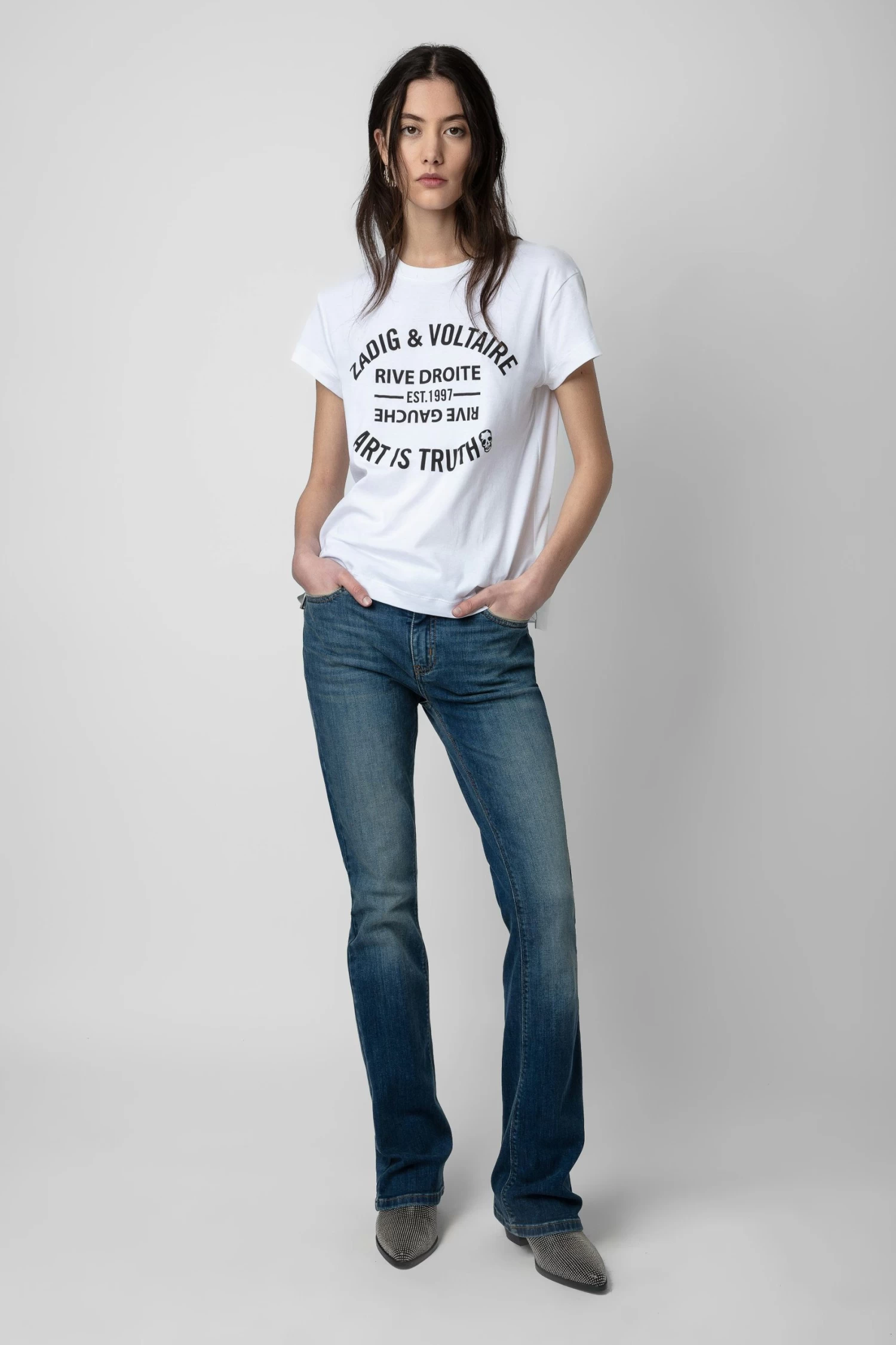 Zadig & Voltaire Walk Blason T-Shirt White 3 Zadig & Voltaire Walk Blason T-Shirt White
