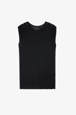 Zadig & Voltaire Donate Jewellery T-shirt Black -Trendy Threads Deals jwts01562 noir 1