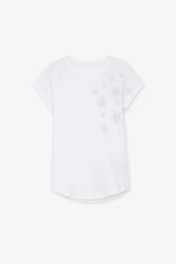 Zadig & Voltaire Skinny Stars Diamanté T-Shirt White -Trendy Threads Deals jwts01586 blanc copie 1