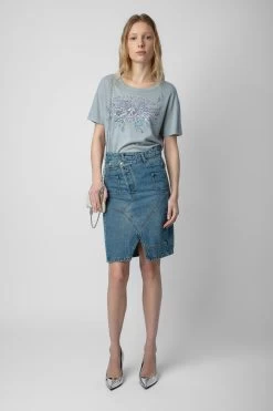 Zadig & Voltaire Marta Concert Diamanté T-shirt Oyster