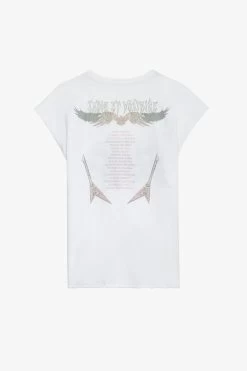 Zadig & Voltaire Cécilia Concert Diamanté Tank Top White 13 Zadig & Voltaire Cécilia Concert Diamanté Tank Top White -Trendy Threads Deals jwtt00240 blanc 1