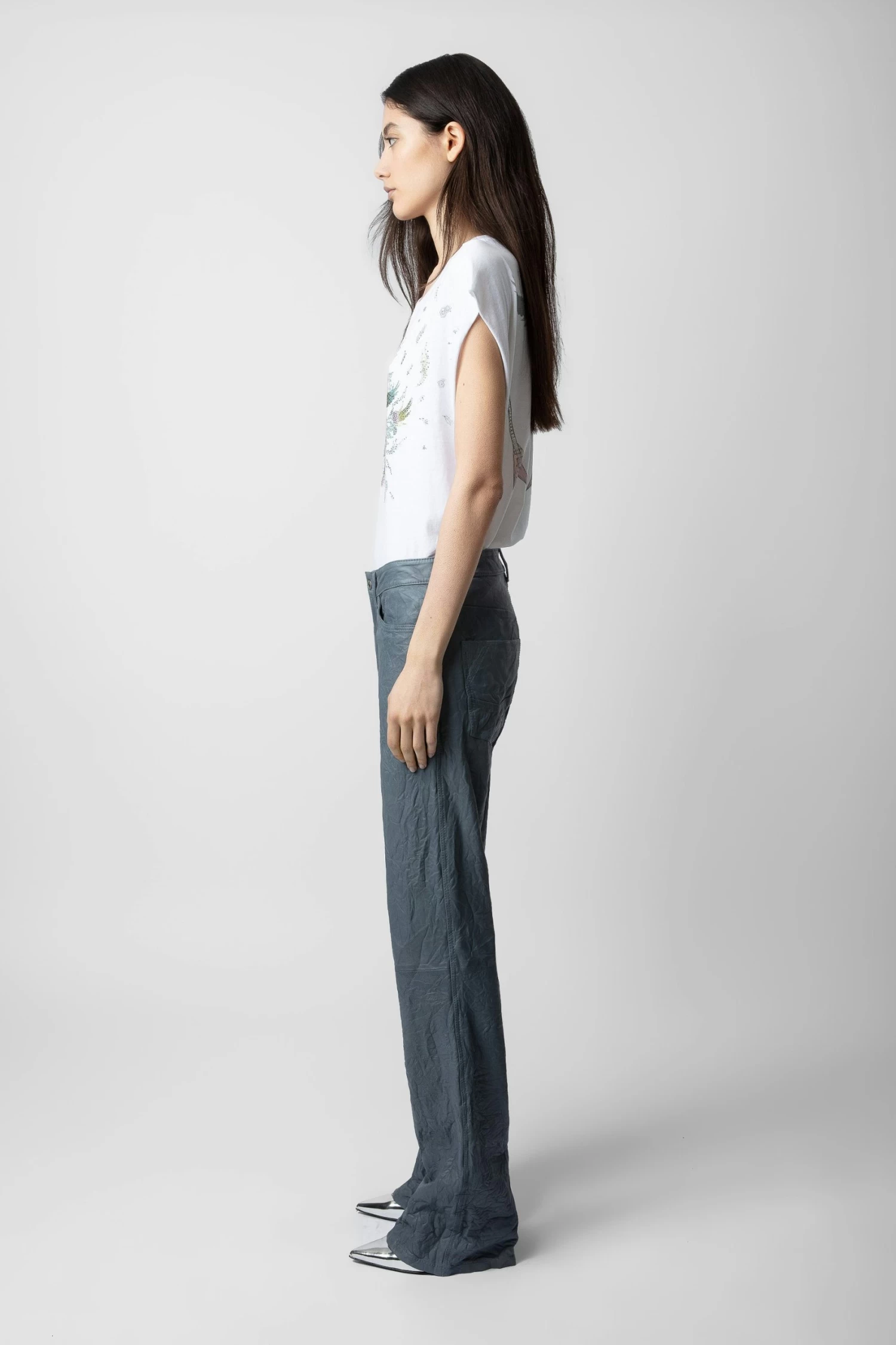 Zadig & Voltaire Cécilia Concert Diamanté Tank Top White 4 Zadig & Voltaire Cécilia Concert Diamanté Tank Top White - Image 2