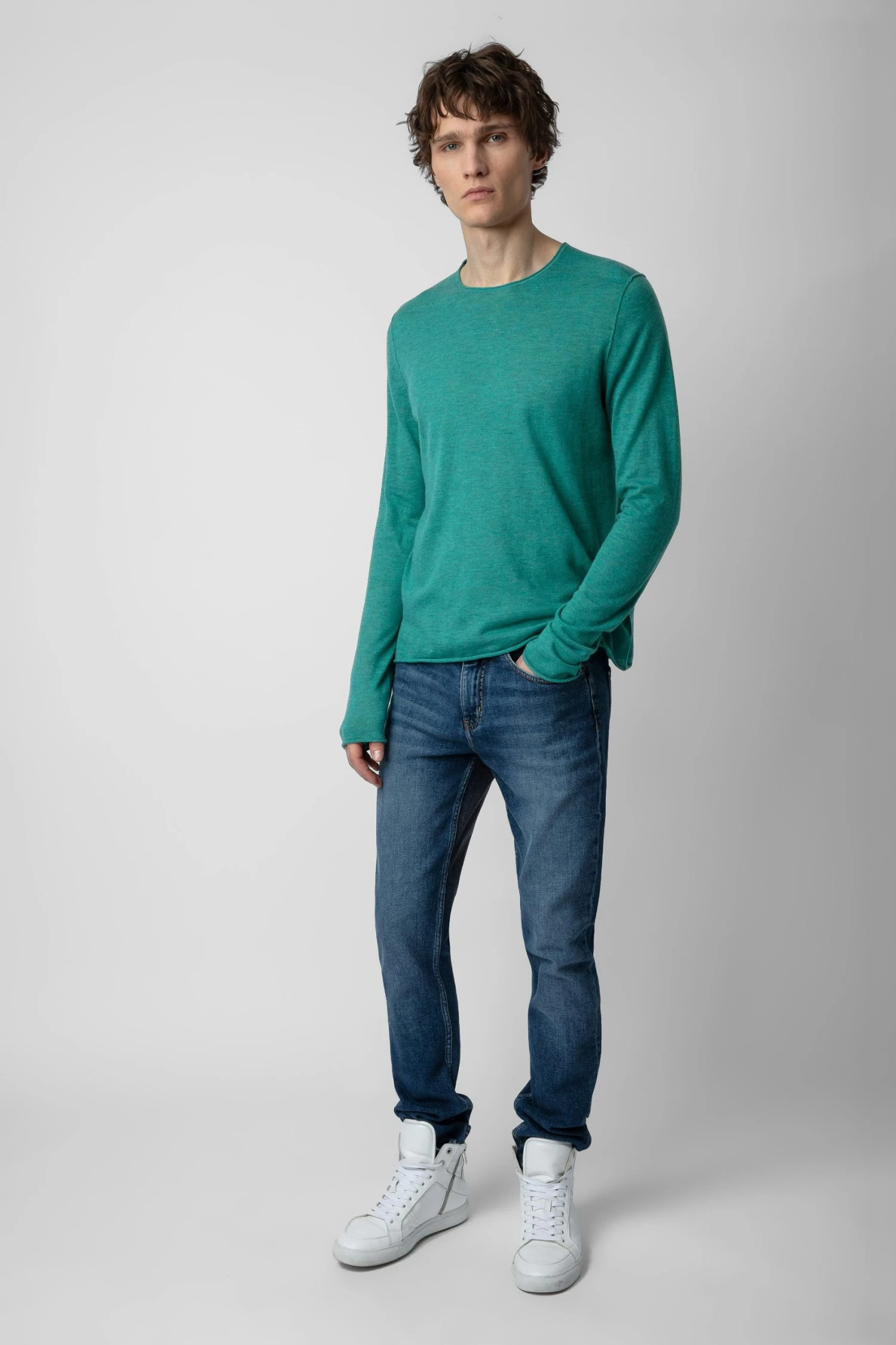 Zadig & Voltaire Teiss Cashmere Sweater Aqua 3 Zadig & Voltaire Teiss Cashmere Sweater Aqua