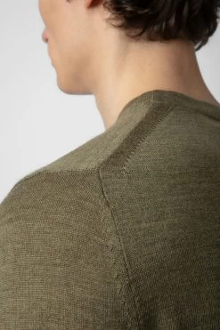 Zadig & Voltaire Kennedy Sweater Used Kaki -Trendy Threads Deals kmsw00681 used kaki 5