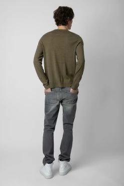 Zadig & Voltaire Kennedy Sweater Used Kaki -Trendy Threads Deals kmsw00681 used kaki 6