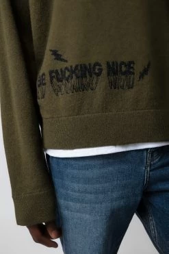 Zadig & Voltaire Marko Sweater Used Kaki -Trendy Threads Deals kmsw00695 used kaki 3