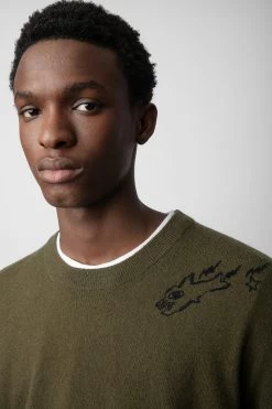 Zadig & Voltaire Marko Sweater Used Kaki -Trendy Threads Deals kmsw00695 used kaki 5