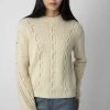 Zadig & Voltaire Morley Sweater Vanille -Trendy Threads Deals kwca00566 ecru 2
