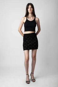 Zadig & Voltaire Mitty Diamanté Skirt Black