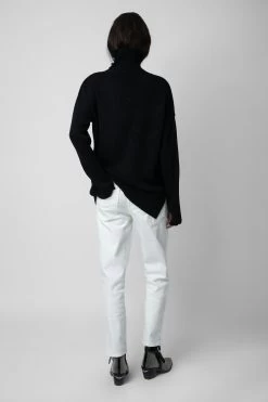 Zadig & Voltaire Alma Jeweled Sweater Black -Trendy Threads Deals kwsw00002 noir 6