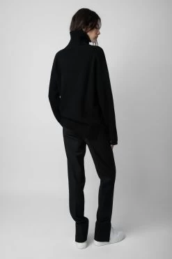Zadig & Voltaire Alma Rock & Roll Sweater Black -Trendy Threads Deals kwsw00065 noir 6