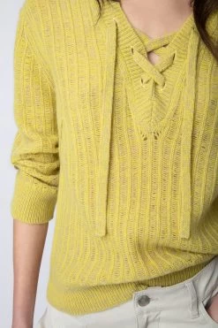 Zadig & Voltaire Fanny Sweater Jaune -Trendy Threads Deals kwsw01602 jaune 4