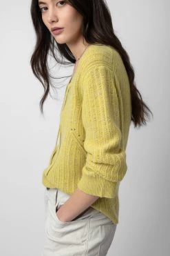 Zadig & Voltaire Fanny Sweater Jaune -Trendy Threads Deals kwsw01602 jaune 5