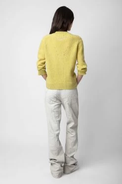 Zadig & Voltaire Fanny Sweater Jaune -Trendy Threads Deals kwsw01602 jaune 6