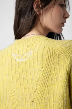 Zadig & Voltaire Fanny Sweater Jaune -Trendy Threads Deals kwsw01602 jaune 7