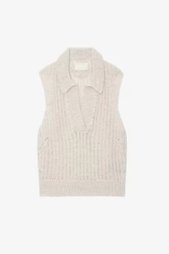 Zadig & Voltaire Lunny Sweater Ecru -Trendy Threads Deals kwsw01603 ecru copie