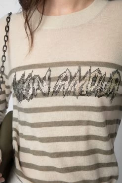 Zadig & Voltaire Source Mon Amour Diamanté Cashmere Sweater Judo -Trendy Threads Deals kwsw01617 judo 4