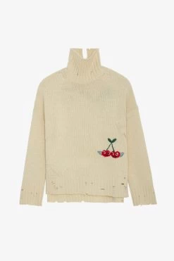 Zadig & Voltaire Bleeza Sweater Vanille -Trendy Threads Deals kwsw01624 vanille