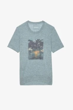 Zadig & Voltaire Ida Photoprint Cashmere Sweater Nuage -Trendy Threads Deals kwsw01627 nuage