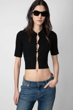 Zadig & Voltaire Lyam Top Black 10 Zadig & Voltaire Lyam Top Black -Trendy Threads Deals kwtt00107 noir 10