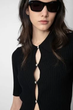 Zadig & Voltaire Lyam Top Black 9 Zadig & Voltaire Lyam Top Black -Trendy Threads Deals kwtt00107 noir 12