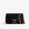 Zadig & Voltaire Rock Nano Grained Clutch Noir Gold -Trendy Threads Deals lwba00005 noir gold 1