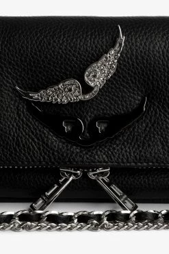 Zadig & Voltaire Swing Your Wings Rock Nano Clutch Noir Silver -Trendy Threads Deals lwba00211 noir silver 2 1