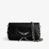 Zadig & Voltaire Swing Your Wings Rock Nano Clutch Noir Silver -Trendy Threads Deals lwba00211 noir silver 5
