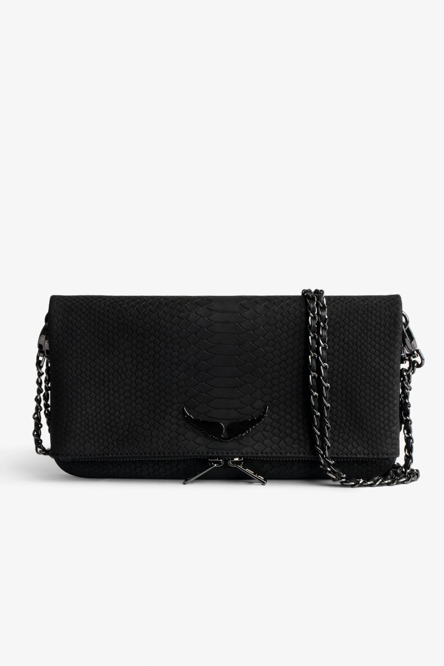 Zadig & Voltaire Rock Soft Savage Clutch Black 3 Zadig & Voltaire Rock Soft Savage Clutch Black