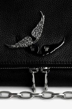 Zadig & Voltaire Swing Your Wings Rocky Bag Noir Silver -Trendy Threads Deals lwba02248 noir silver 2
