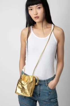 Zadig & Voltaire Rock To Go Metallic Bag Gold 13 Zadig & Voltaire Rock To Go Metallic Bag Gold -Trendy Threads Deals lwba02453 gold 9