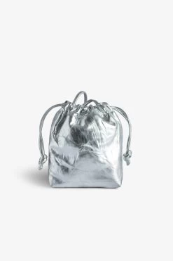 Zadig & Voltaire Rock To Go Metallic Bag Silver