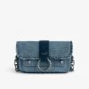 Zadig & Voltaire Kate Wallet Denim Glitter Bag Storm 1 Zadig & Voltaire Kate Wallet Denim Glitter Bag Storm -Trendy Threads Deals lwba02456 storm