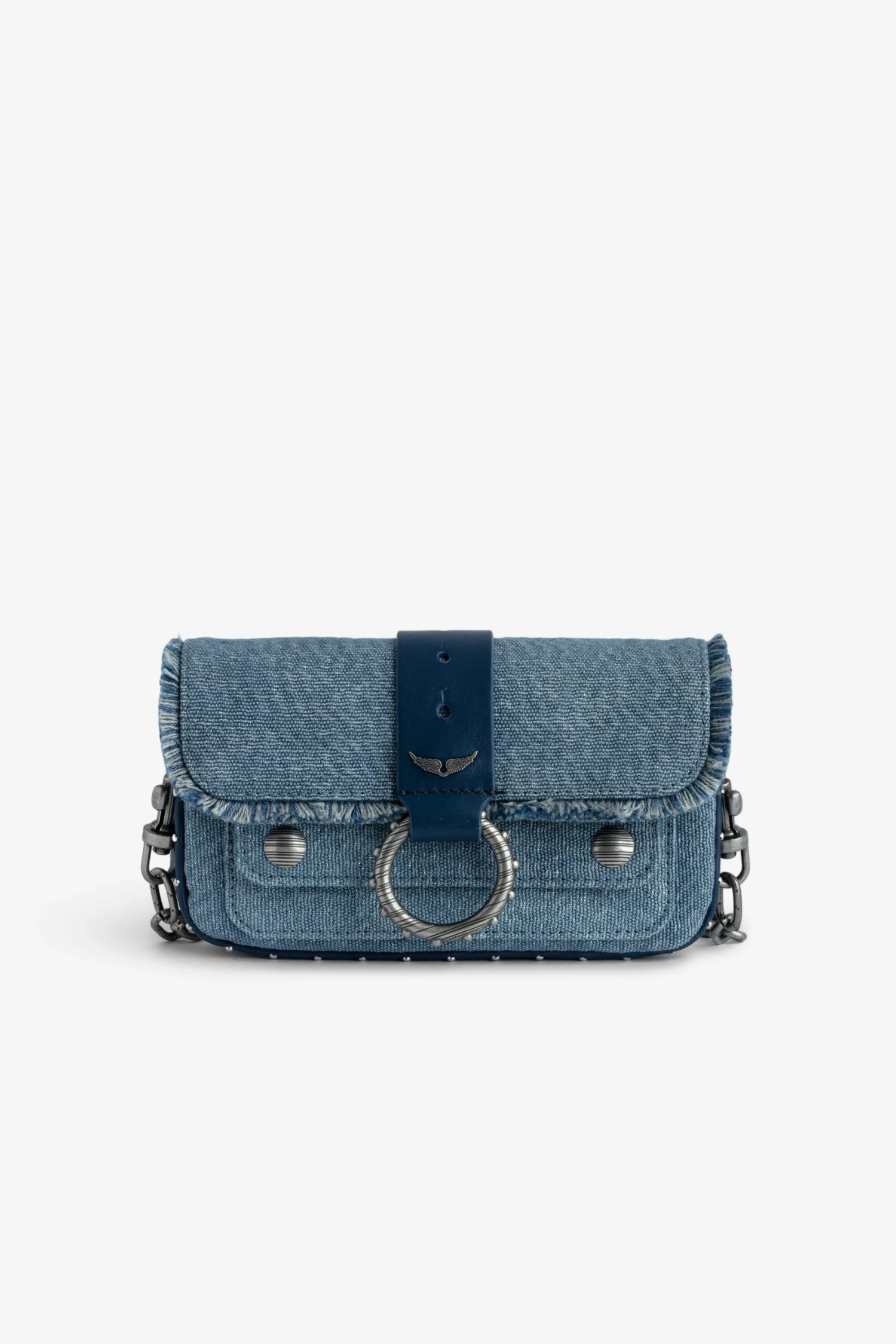 Zadig & Voltaire Kate Wallet Denim Glitter Bag Storm 3 Zadig & Voltaire Kate Wallet Denim Glitter Bag Storm