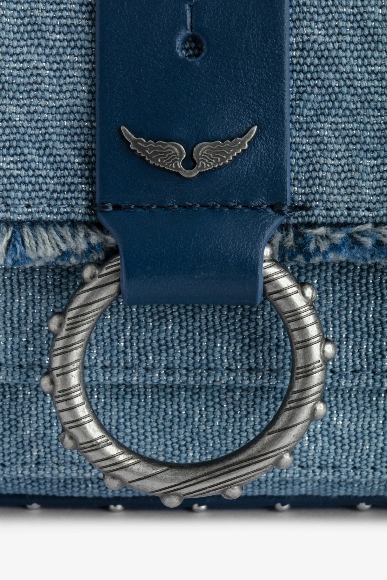 Zadig & Voltaire Kate Wallet Denim Glitter Bag Storm 4 Zadig & Voltaire Kate Wallet Denim Glitter Bag Storm - Image 2