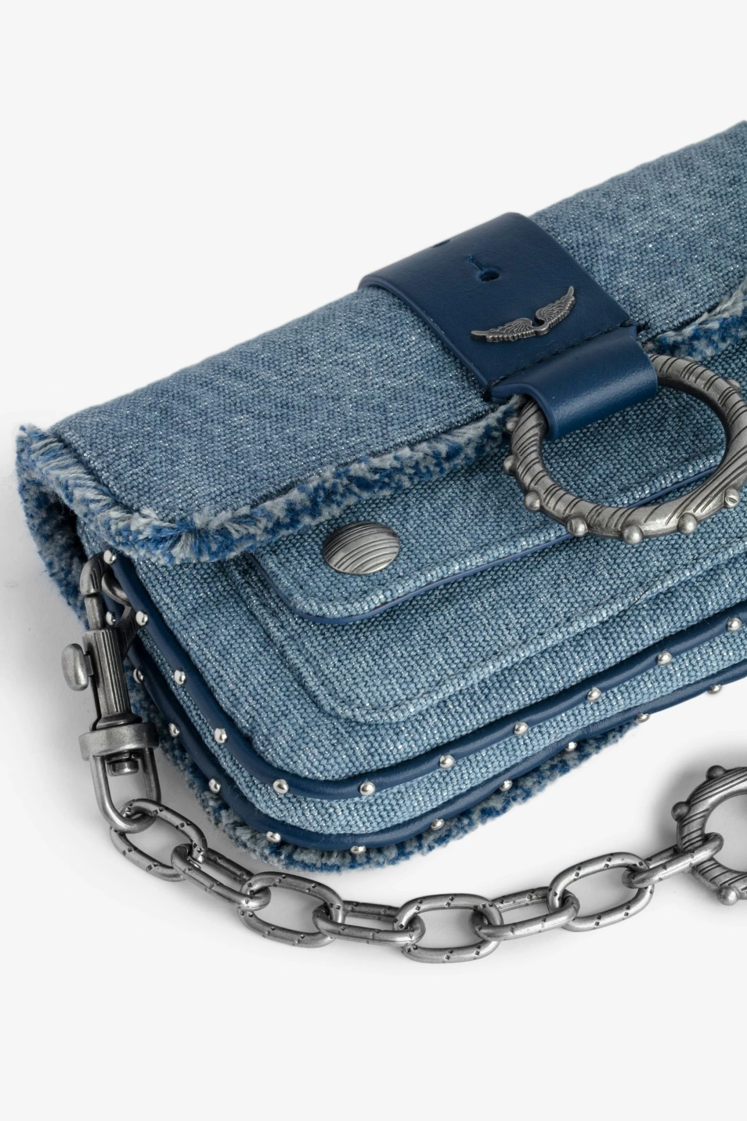 Zadig & Voltaire Kate Wallet Denim Glitter Bag Storm 5 Zadig & Voltaire Kate Wallet Denim Glitter Bag Storm - Image 3