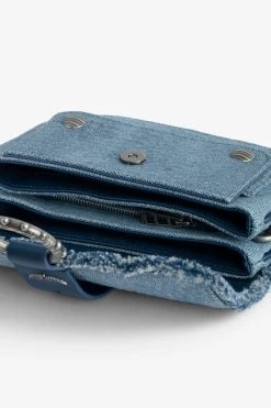 Zadig & Voltaire Kate Wallet Denim Glitter Bag Storm 12 Zadig & Voltaire Kate Wallet Denim Glitter Bag Storm -Trendy Threads Deals lwba02456 storm 6